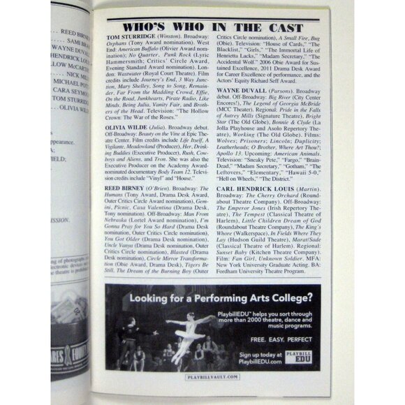 1984 Pride Playbill June 2017 George Orwell Tom Sturridge Olivia Wilde Birney - Picture 7 of 8